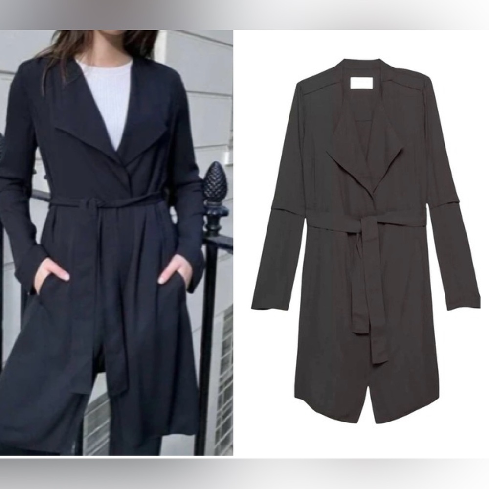 Babaton Aritzia Black Quincey open blazer jacket short version x small